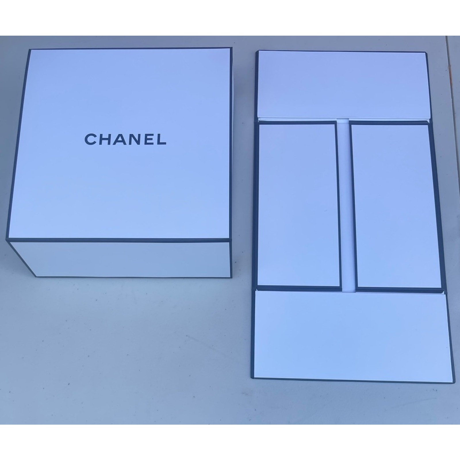 Chanel SmallMedium Rectangular Empty Gift Storage Box 85X 85 X 3 Authentic